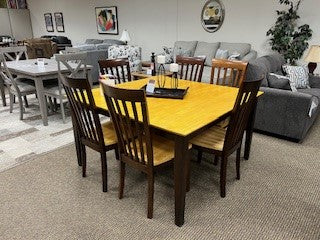 Madison Dinning Table with 6 Chairs & Leaf
