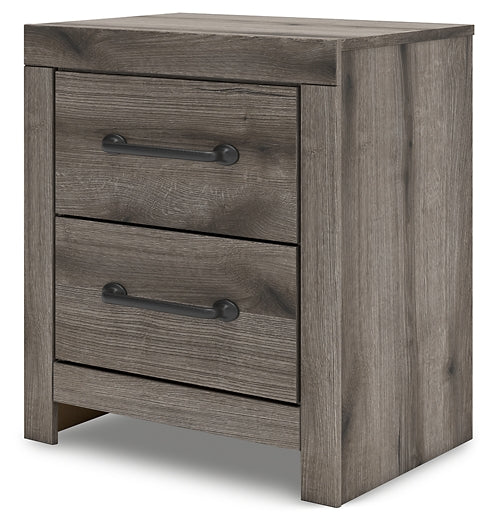 Graystorm Full Panel Bed with Storage with Mirrored Dresser, Chest and Nightstand