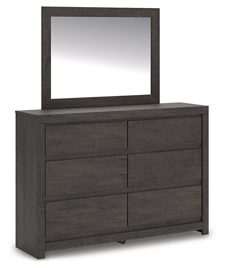 Fraluna Queen Panel Bed with Mirrored Dresser, Chest and Nightstand