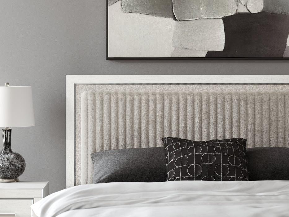 Zuraleus King Upholstered Panel Platform Bed