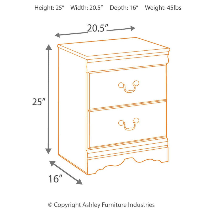Huey Vineyard Two Drawer Night Stand
