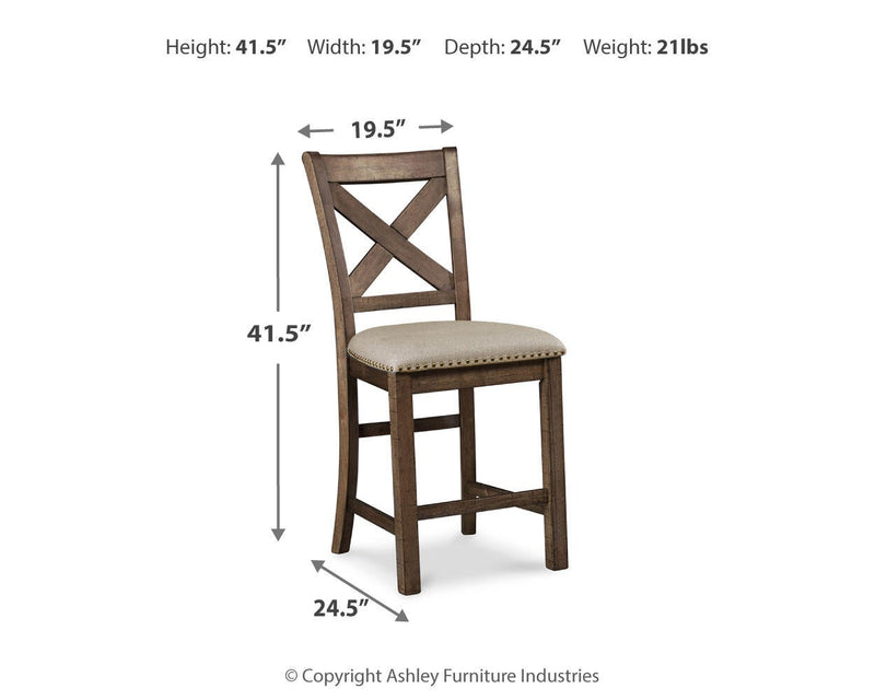 Moriville Upholstered Barstool (2/CN)
