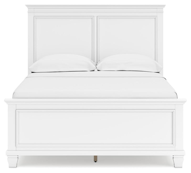 Fortman Full Panel Bed with Mirrored Dresser and Nightstand