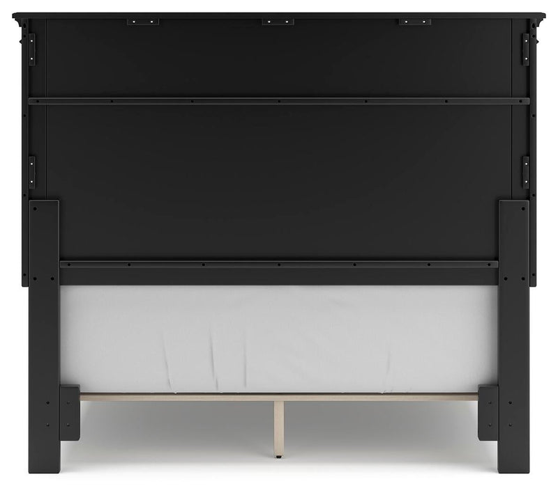 Lanolee Full Panel Bed with Mirrored Dresser and Nightstand