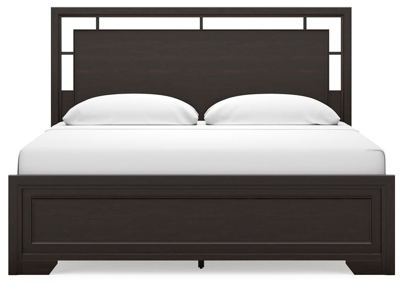 Covetown King Panel Bed, Dresser, Mirror, Chest and Nightstand