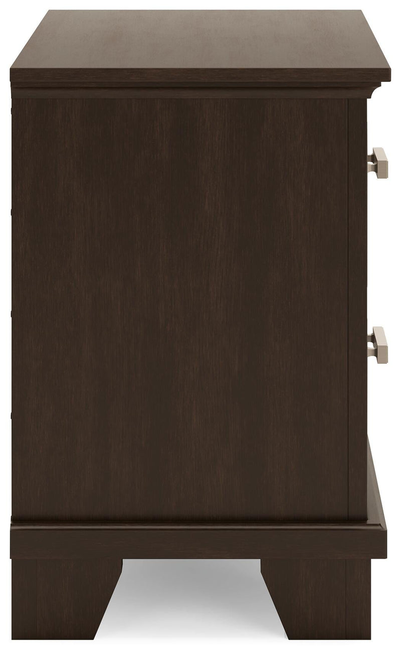 Covetown California King Panel Bed, Dresser, Mirror, Chest and Nightstand