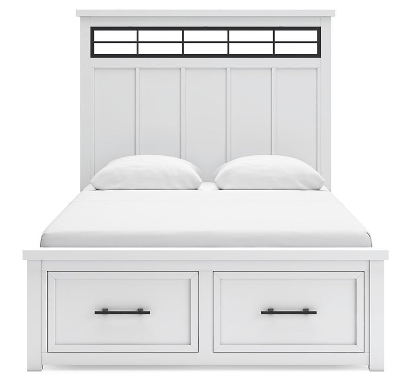 Ashbryn Queen Panel Storage Bed, Dresser, Mirror, Chest and Nightstand