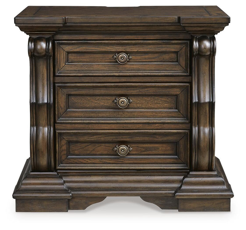 Maylee California King Upholstered Bed, Dresser, Mirror, Chest and Nightstand