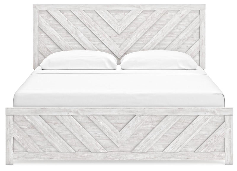 Cayboni King Panel Bed, Dresser, Mirror, Chest and Nightstand