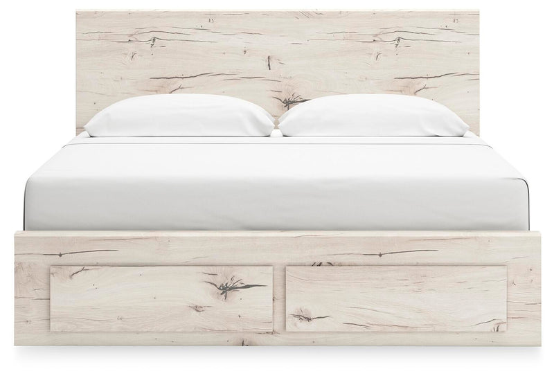 Lawroy King Panel Storage Bed, Dresser, Mirror, Chest and Nightstand