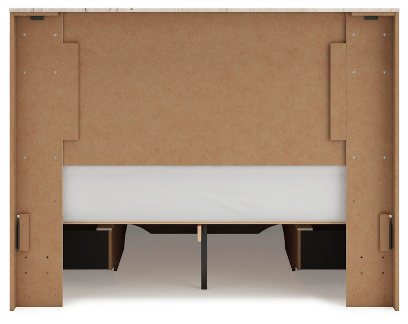 Lawroy Queen Panel Storage Bed, Dresser, Mirror, Chest and Nightstand