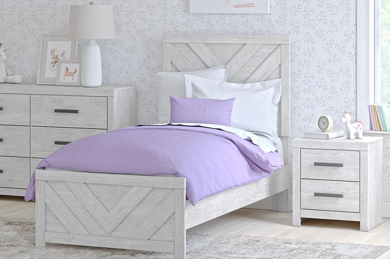 Cayboni Twin Panel Bed, Dresser, Mirror, Chest and Nightstand