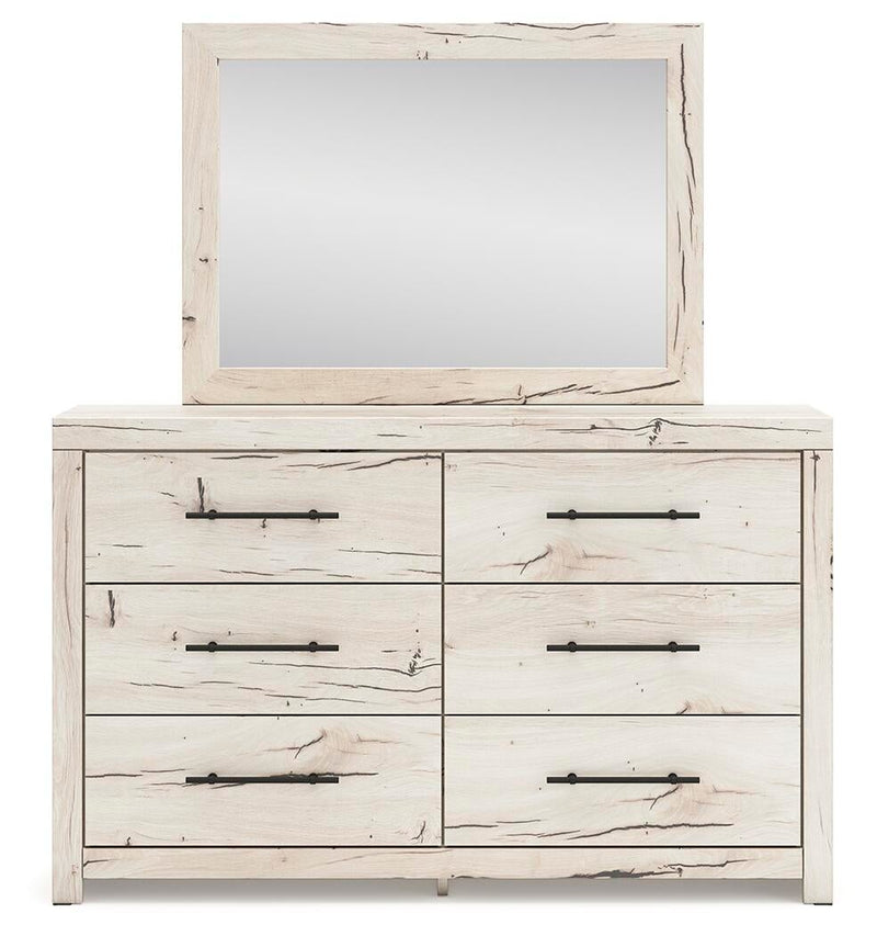Lawroy King Panel Bed with Storage, Dresser, Mirror, Chest and Nightstand