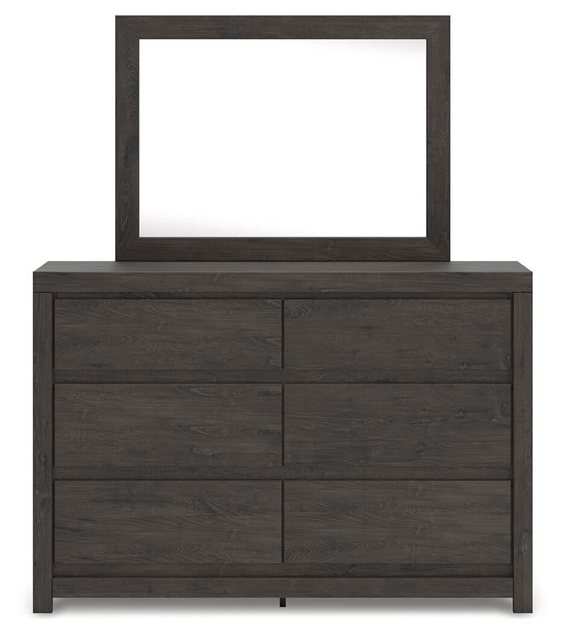 Fraluna King Panel Bed, Dresser, Mirror, Chest and Nightstand