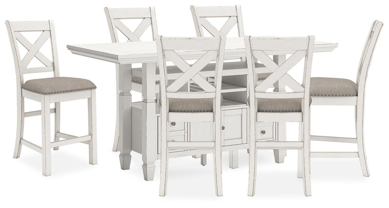 Robbinsdale Counter Height Dining Table and 6 Barstools