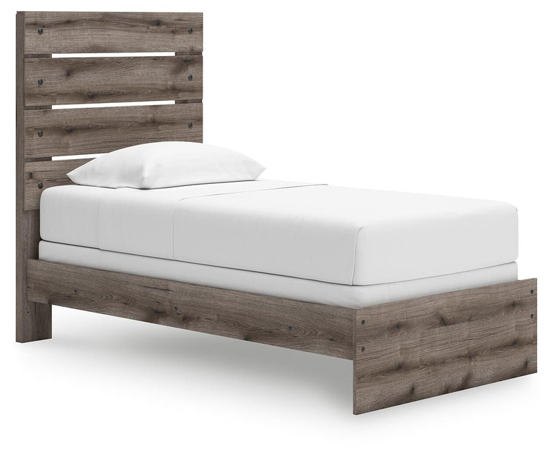 Graystorm Twin Panel Bed, Dresser, Mirror, Chest and Nightstand