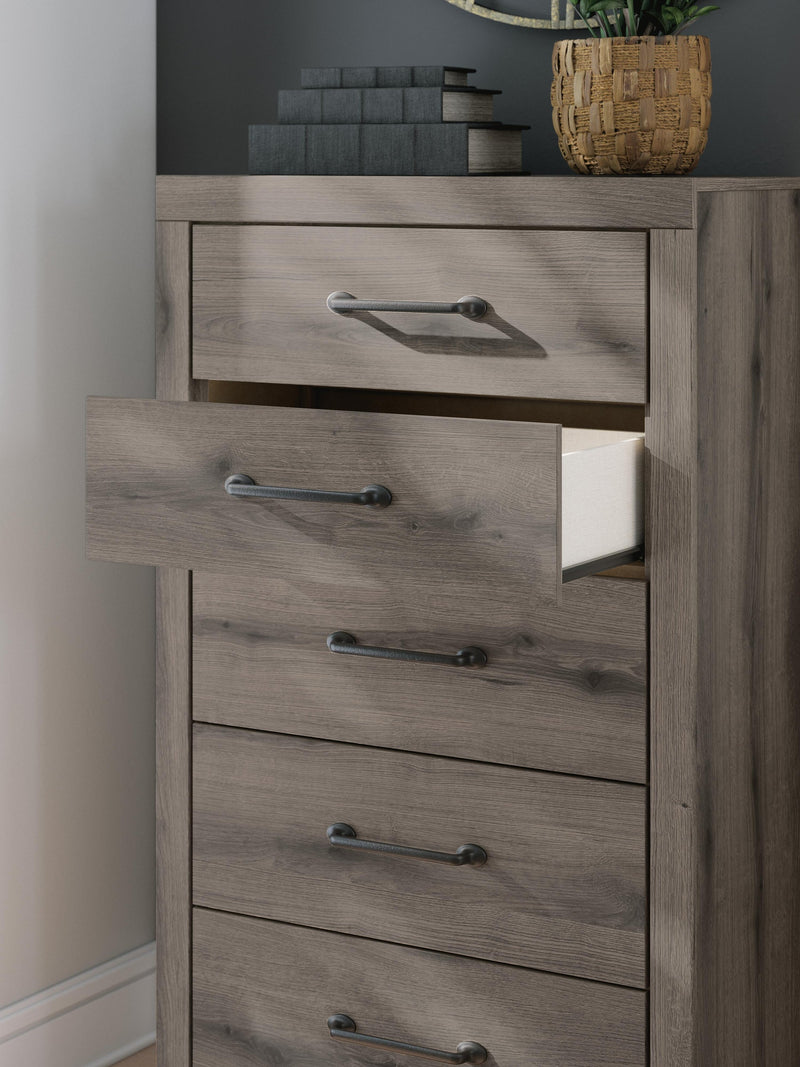 Graystorm Twin Panel Bed, Dresser, Mirror, Chest and Nightstand