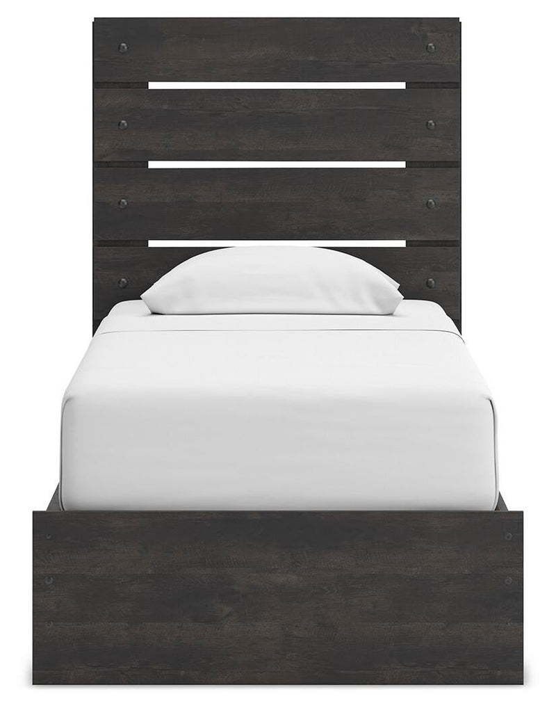 Hollivern Twin Panel Storage Bed, Dresser, Mirror, Chest and Nightstand