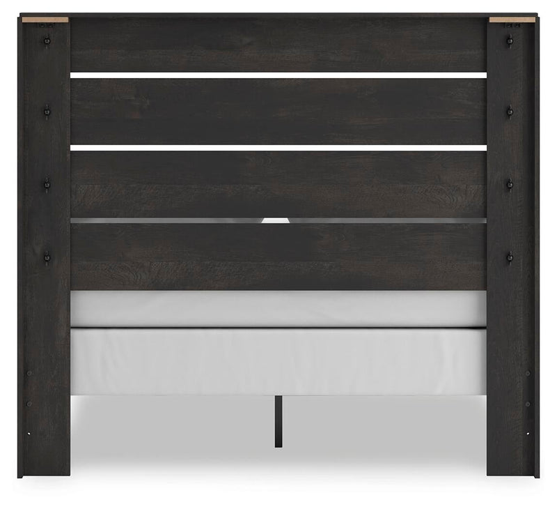 Hollivern Queen Panel Bed, Dresser, Mirror, Chest and Nightstand