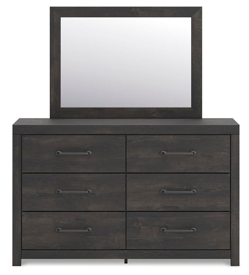 Hollivern Full Panel Bed, Dresser, Mirror, Chest and Nightstand