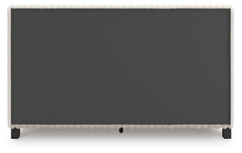 Zuraleus Queen Upholstered Bed, Dresser, Mirror and Nightstand