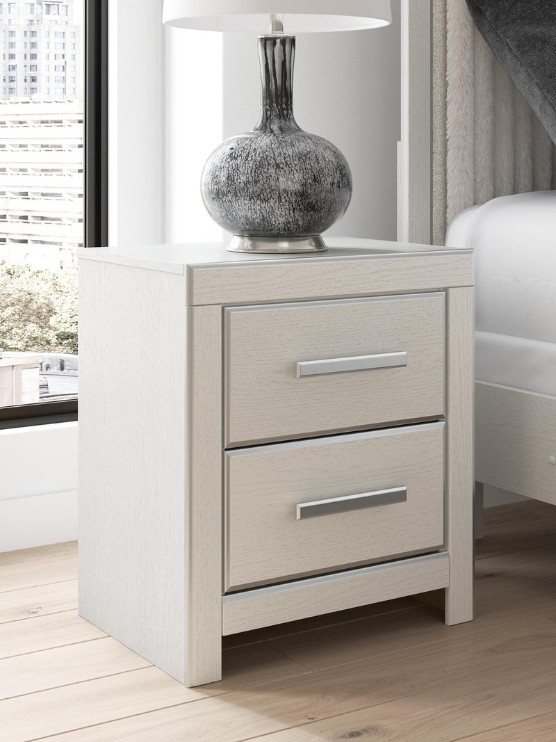 Zuraleus Queen Upholstered Panel Bed, Dresser, Mirror and Nightstand
