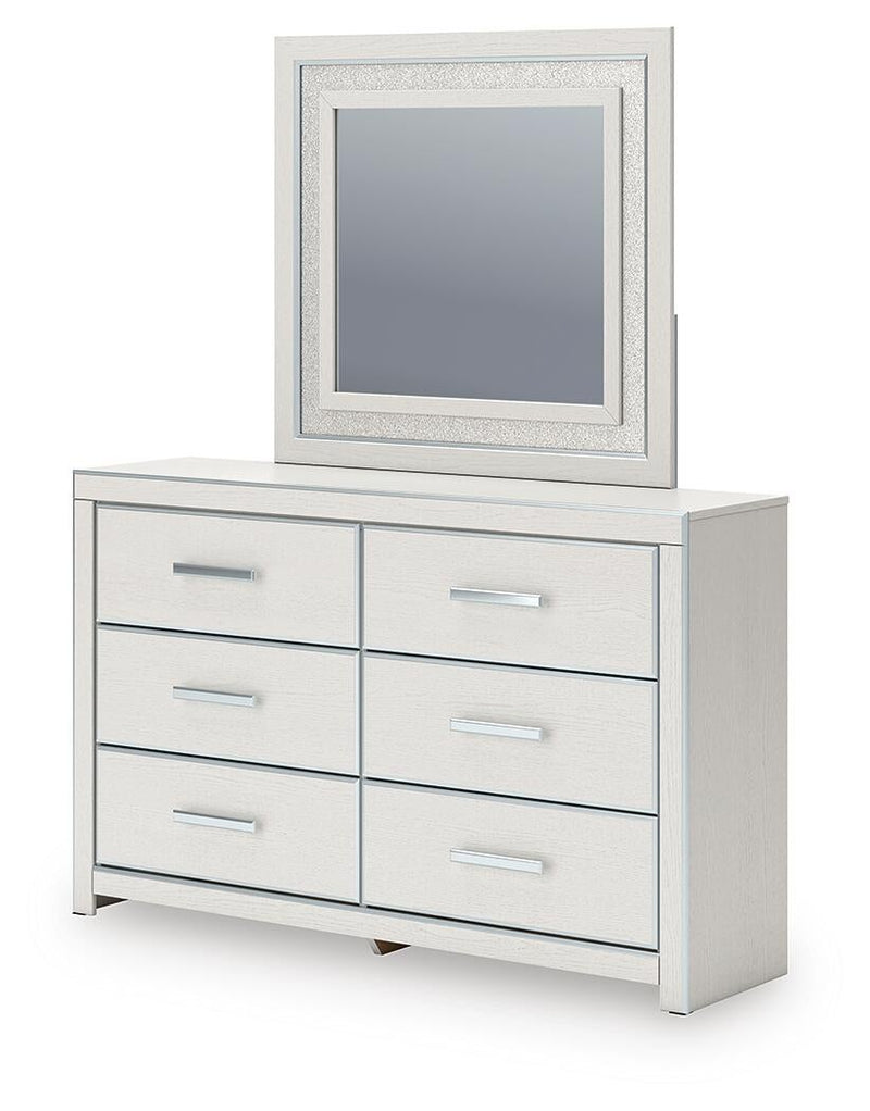 Zuraleus California King Upholstered Bed, Dresser and Mirror