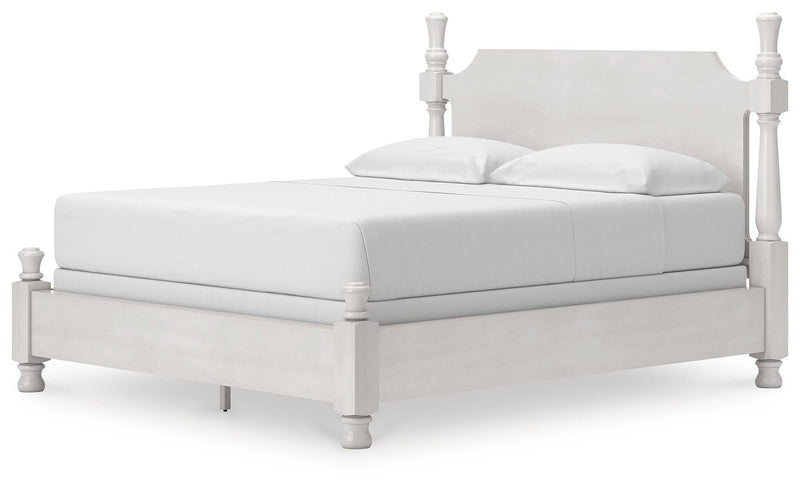 Rowlenstown California King Poster Bed, Dresser and Mirror