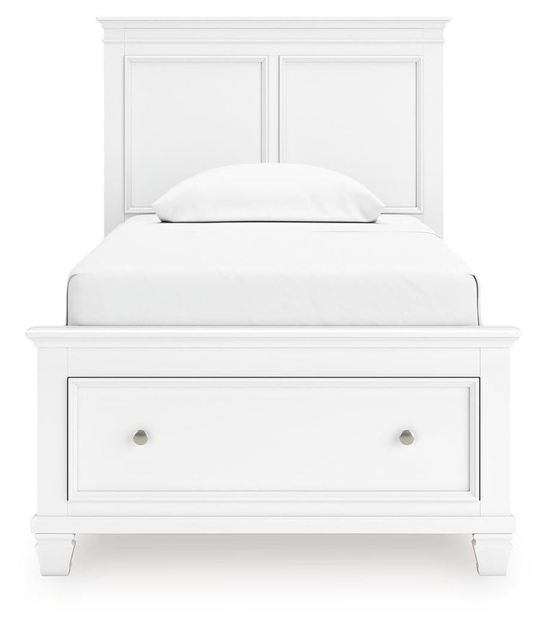 Fortman Twin Panel Storage Bed, Dresser and Mirror