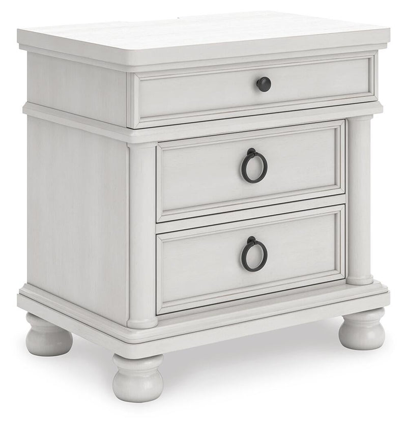 Rowlenstown California King Poster Bed, Dresser, Mirror and Nightstand