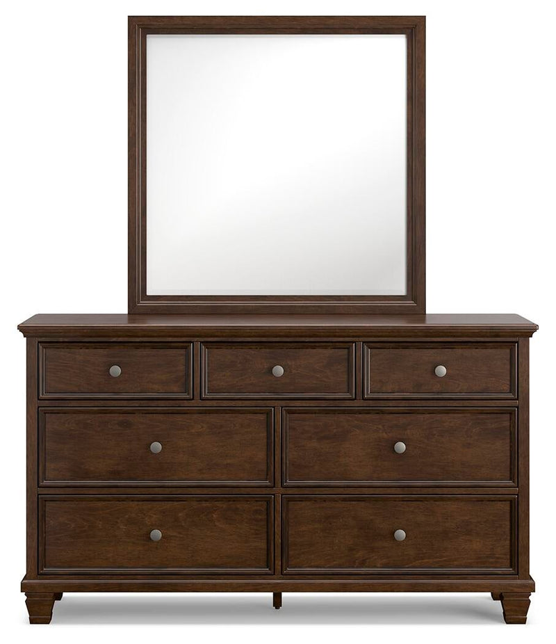 Danabrin King Panel Storage Bed, Dresser and Mirror
