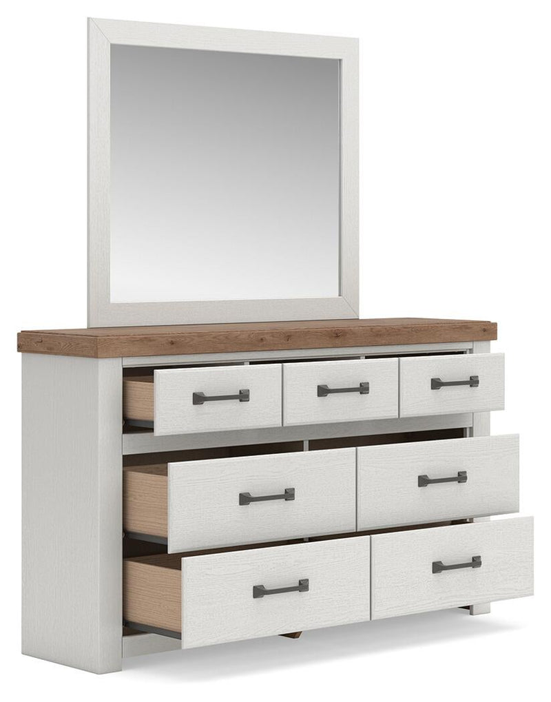 Savonport King Panel Storage Bed, Dresser and Mirror