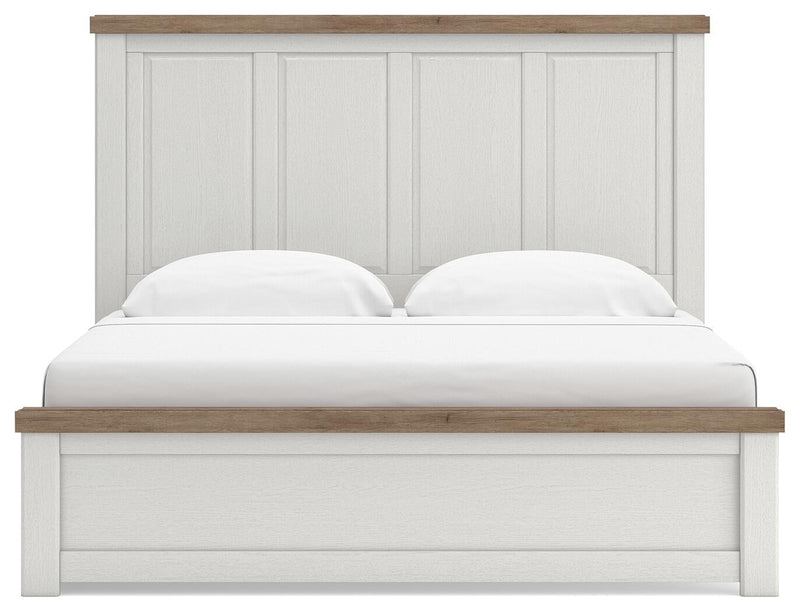 Savonport King Panel Bed with Storage, Dresser and Mirror