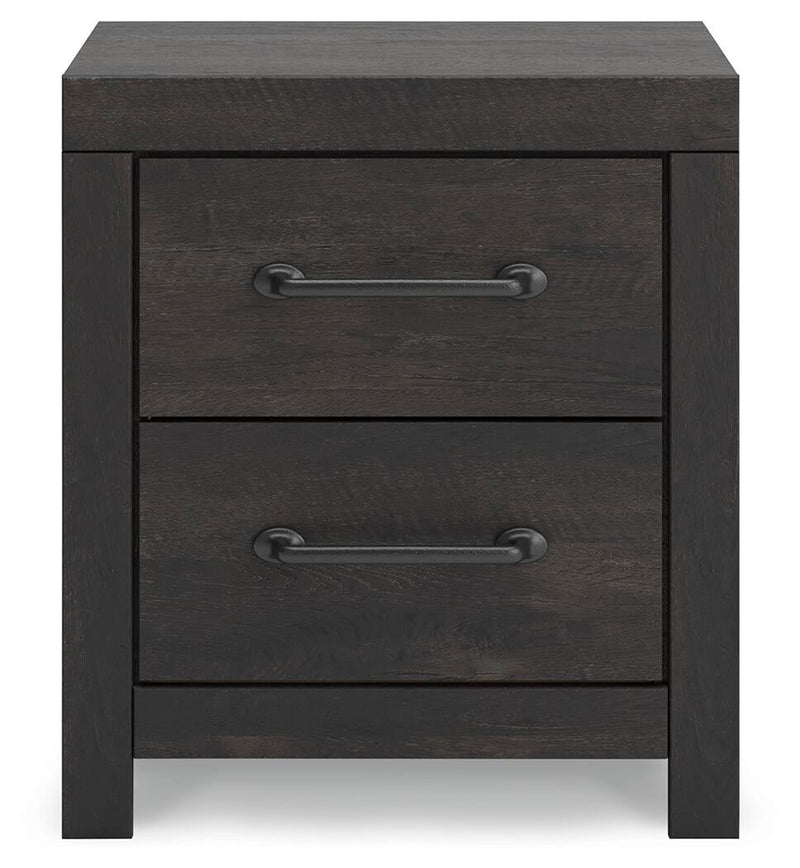 Delmorta Queen Panel Bed, Dresser, Mirror, Chest and Nightstand