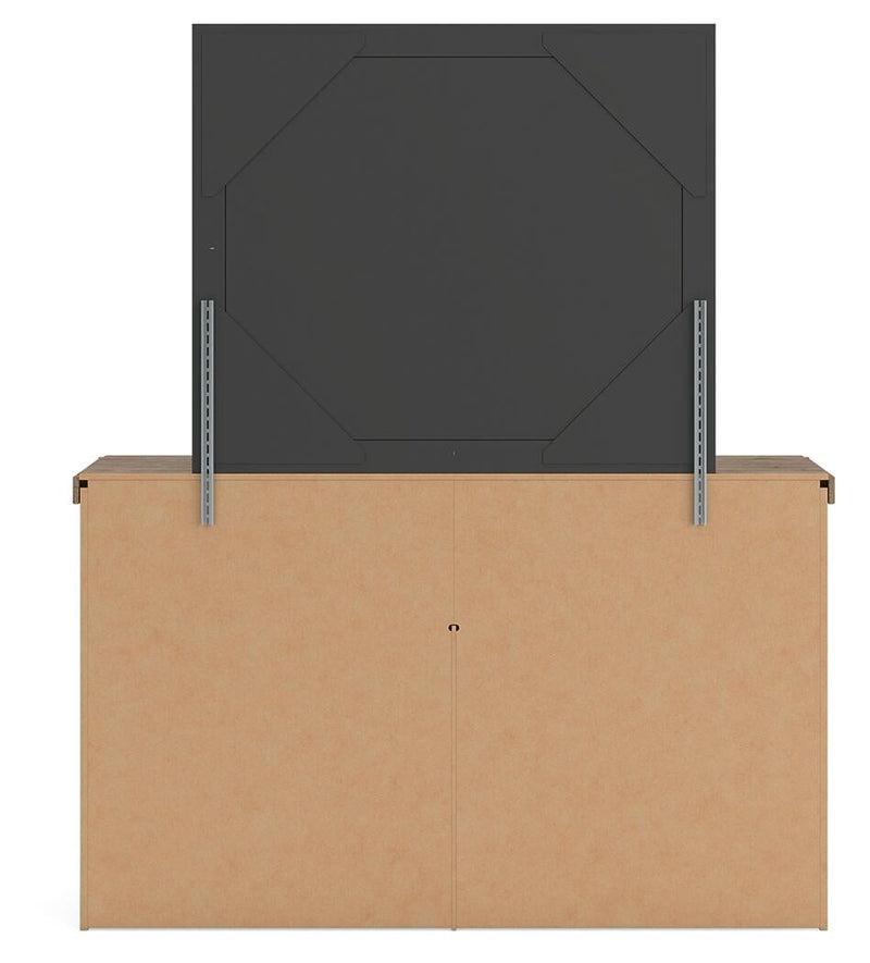 Garistyn Queen Panel Storage Bed. Dresser, Mirror and Nightstand