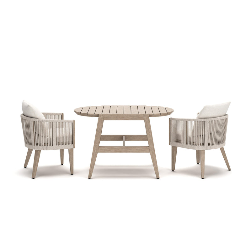 Ivory Vine Chairs w/CUSH/Table Set (3/CN)