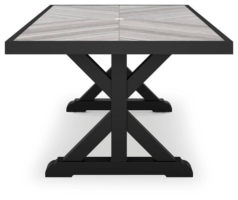 Beachcroft RECT Dining Table w/UMB OPT