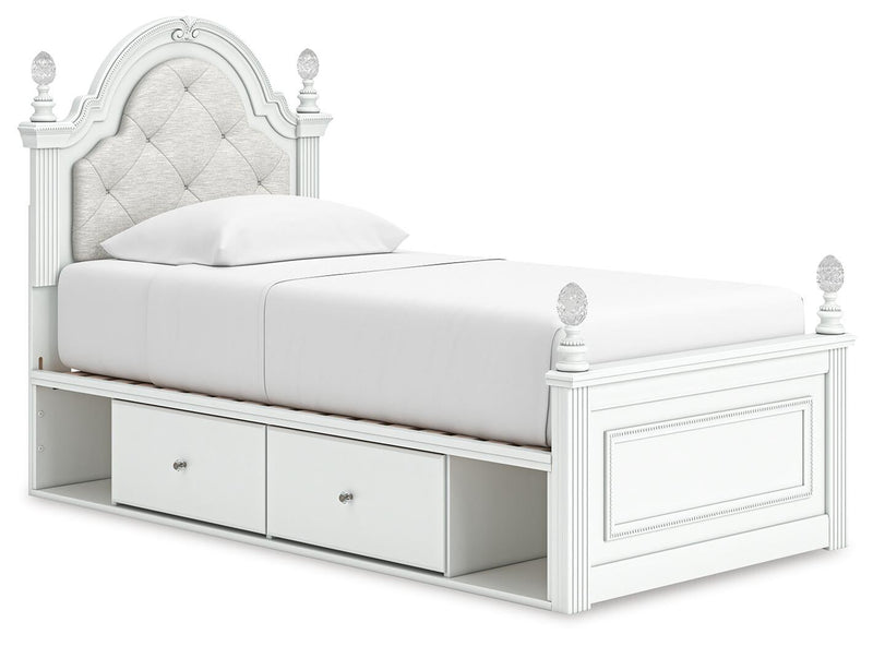 Kozlani Twin Upholstered Panel Storage Bed
