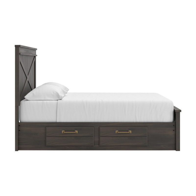 Vonitta Bay King Panel Platform Bed with Storage