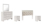 Altyra King Panel Headboard with Mirrored Dresser and 2 Nightstands