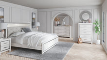Load image into Gallery viewer, Altyra King Panel Headboard with Mirrored Dresser, Chest and Nightstand
