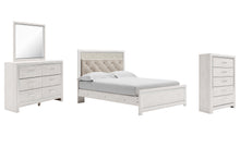 Load image into Gallery viewer, Altyra Queen Panel Bed with Mirrored Dresser and Chest
