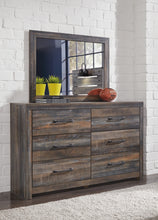 Load image into Gallery viewer, Drystan King Panel Bed with 2 Storage Drawers with Mirrored Dresser and Chest
